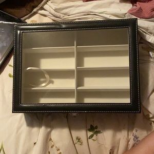 Black Faux Leather Glasses case